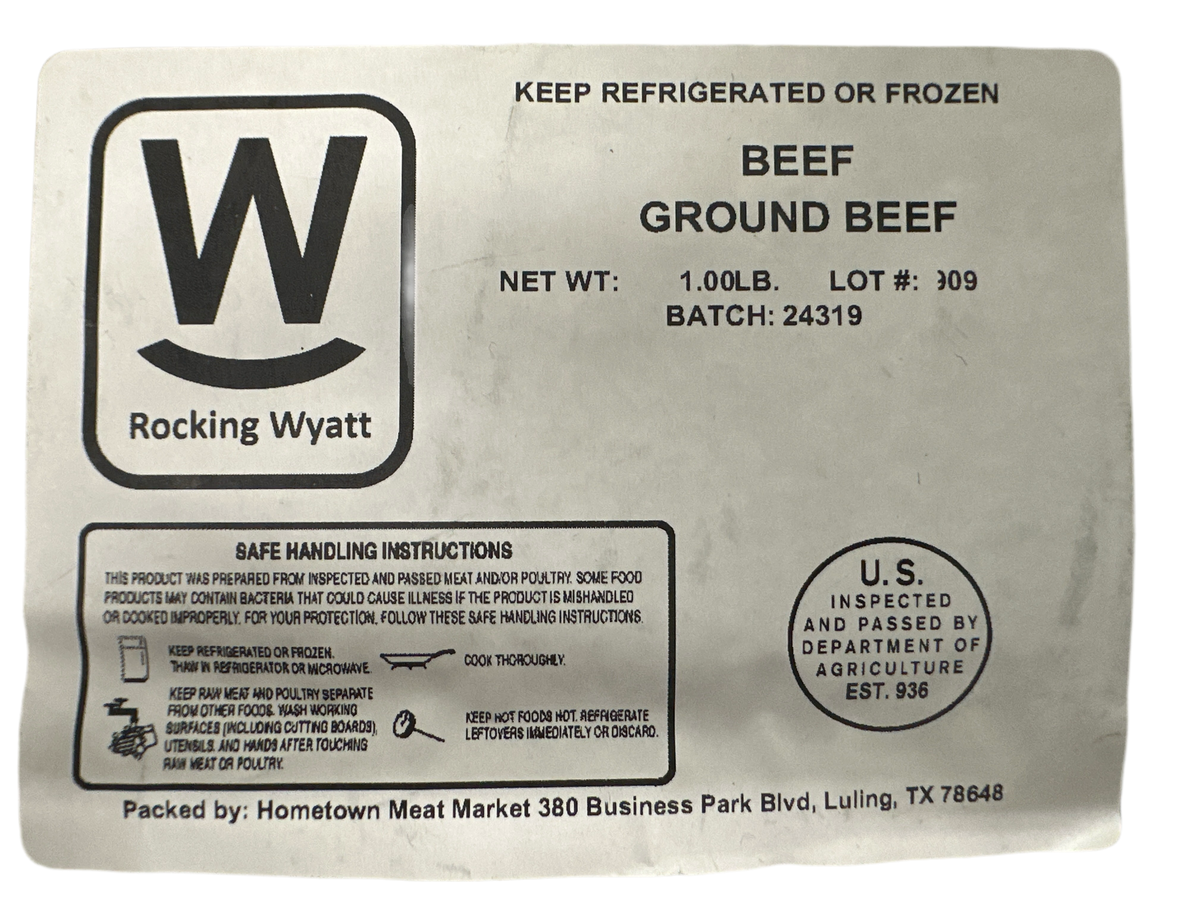 5 lbs Grass Fed & Finished Ground Beef Extra Lean $40